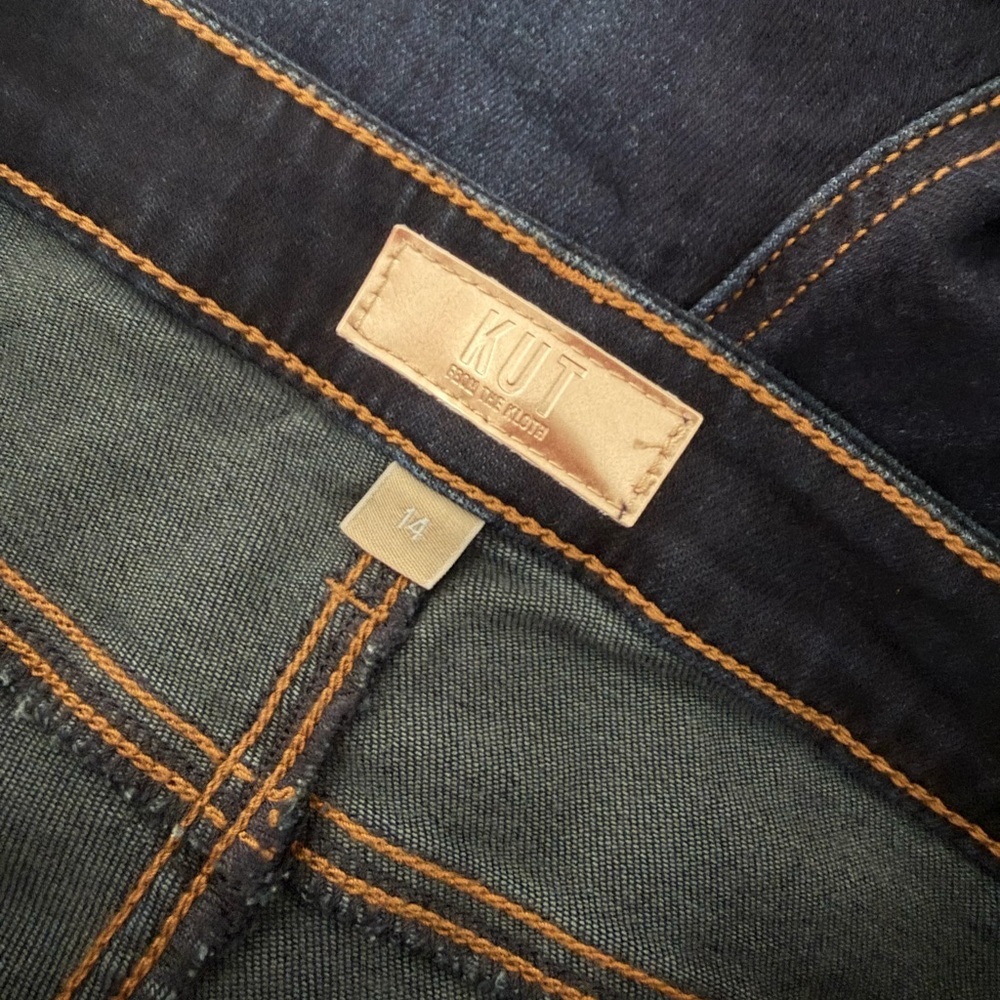 NWT KUT FROM KLOTH Meg High Rise Patch Pocket Wide Leg Jeans Sz 14 - Picture 4 of 6